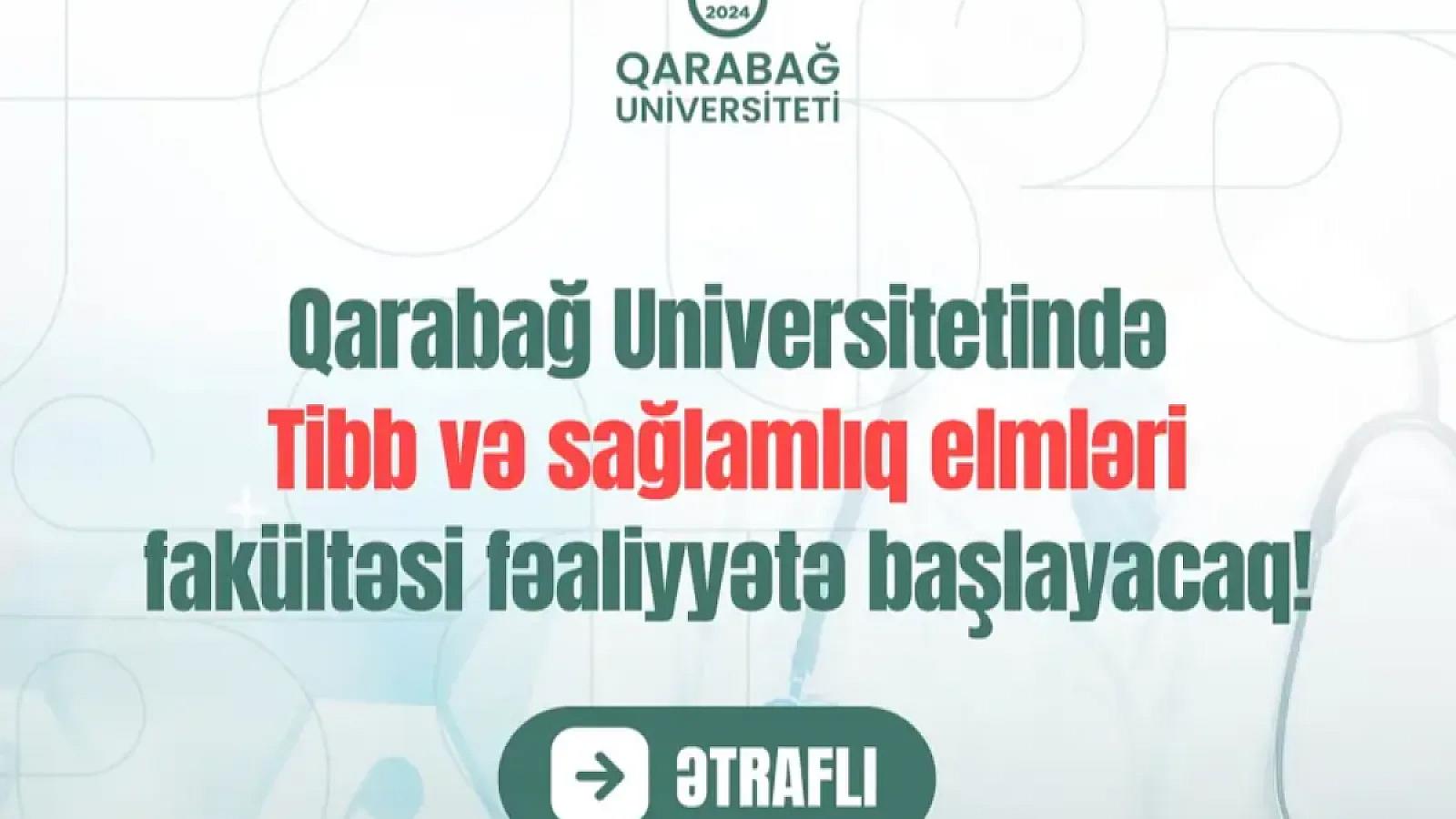 Qarabağ Universitetində Tibb və sağlamlıq elmləri