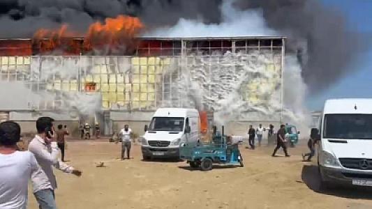 "Sədərək" ticarət mərkəzində yanğın zamanı