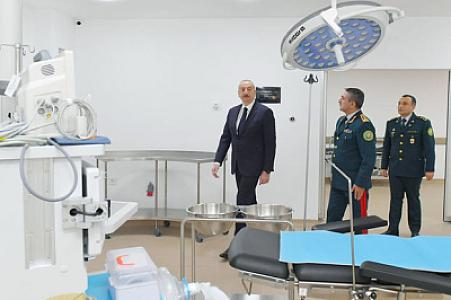 İlham Əliyev Bakıda DSX-nin yeni hərbi hospital kompleksinin açılışında iştirak edib -