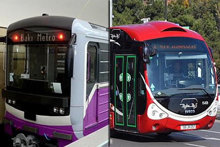 Azərbaycanda metro və avtobuslarda gediş haqqı