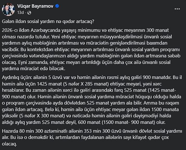 Sosial yardımlar artacaq - Yeni - 1