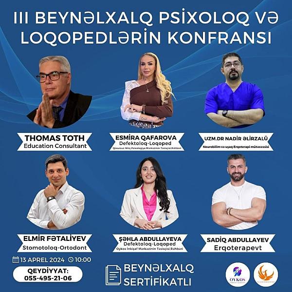 Bakıda III Beynəlxalq Psixoloq və Loqopedlərin Konfransı keçiriləcək