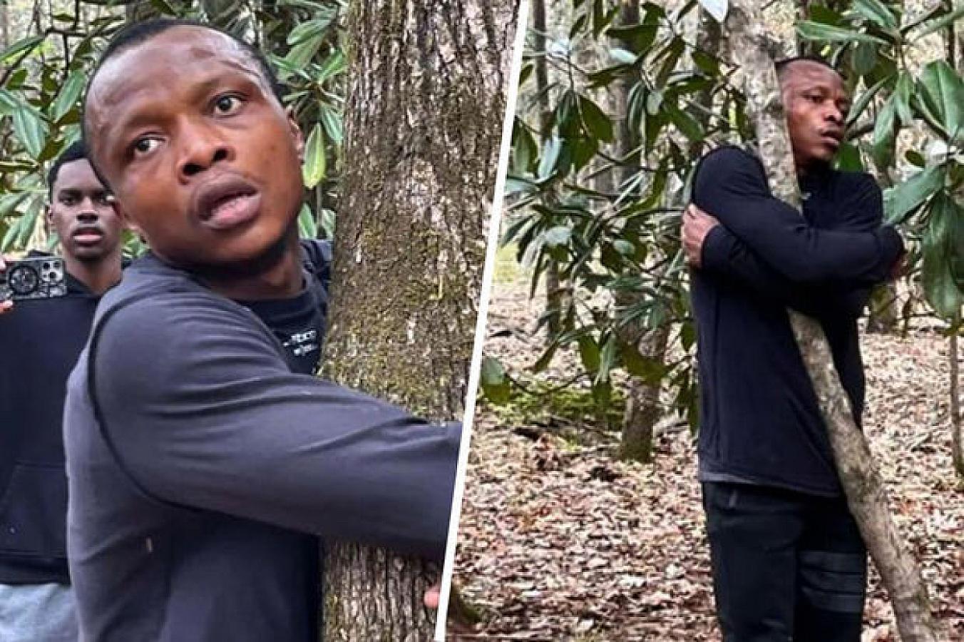 Bir saatda qucaqladığı ağaclar afrikalı gəncin