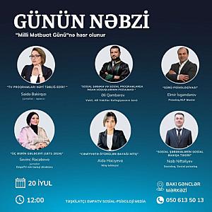 Milli Mətbuat Gününə həsr olunmuş “GÜNÜN NƏBZİ” adlı konfrans baş tutacaq
