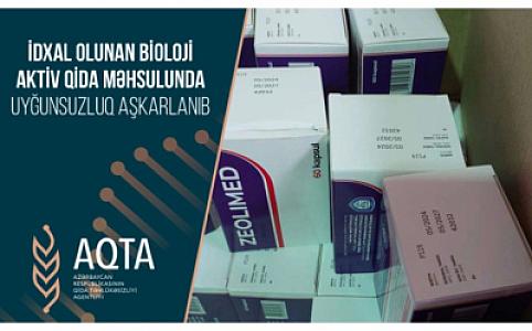 İtaliyadan Azərbaycana gətirilən 15 mindən çox bioloji aktiv qida məhsulunda