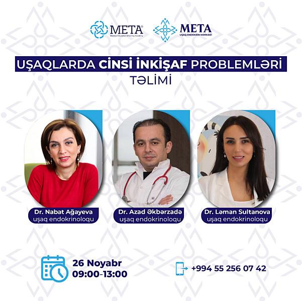 26 Noyabrda "Uşaqlarda Cinsi İnkişaf Problemləri" təlimi baş tutacaq