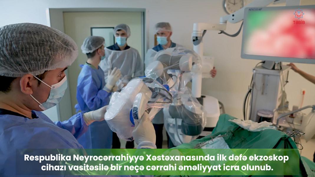Neyrocərrahiyyə Xəstəxanasında ilk dəfə ekzoskop cihazı ilə