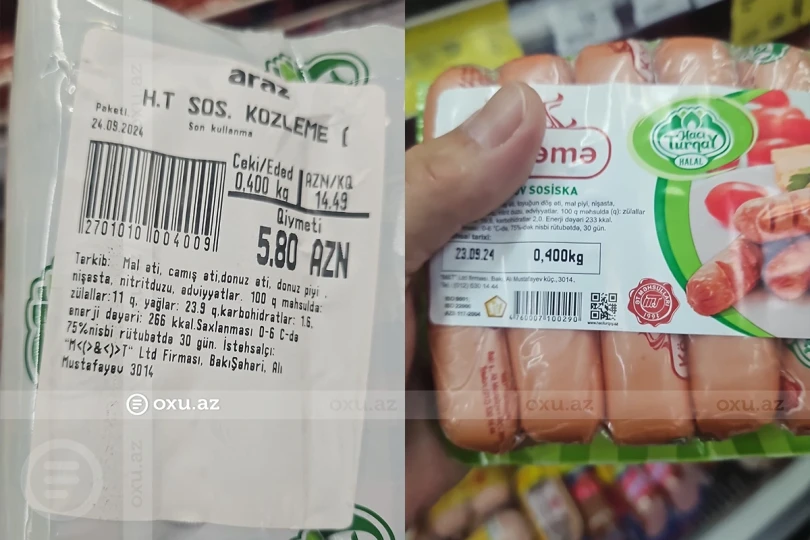 "Halal" markası vurulmuş məhsulun tərkibində